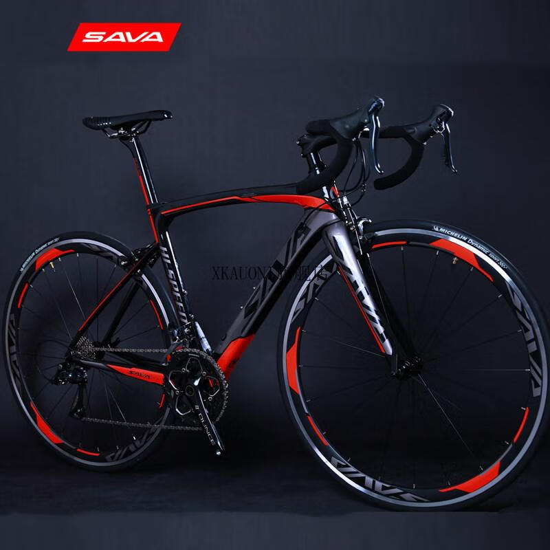 2022新款进口sava萨瓦轻碳纤维公路自行车新品男女18速禧玛诺变速破风