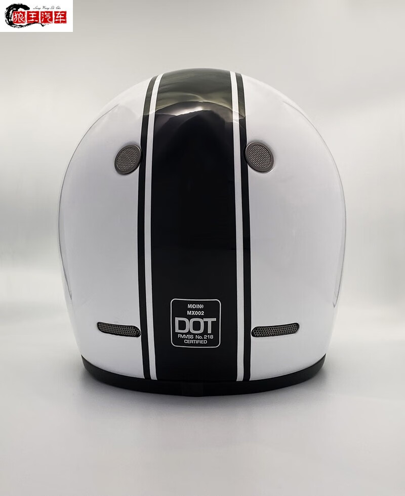 modino碳纤维复古摩托车头盔男女全盔哈雷凯旋拿铁台湾进口 海湾石油