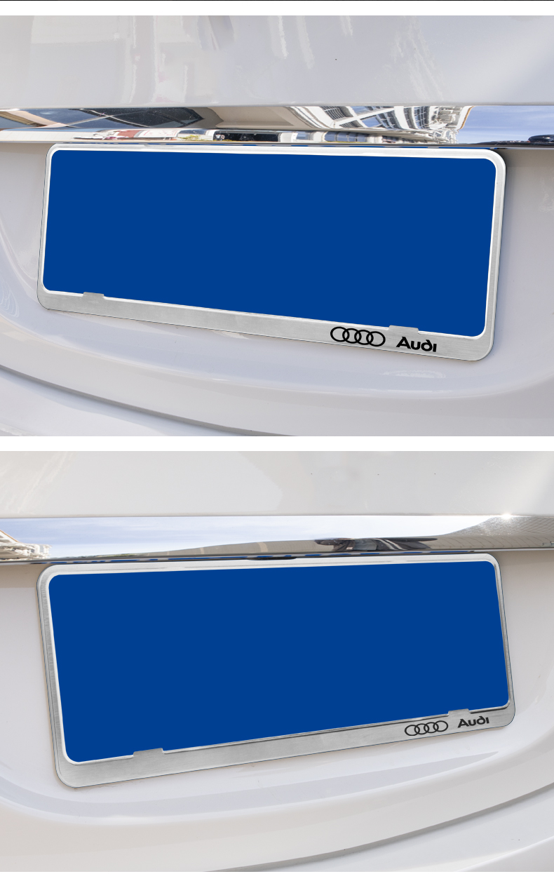 2021款奥迪新a4l/a6l/a6/a3车牌框架边框q3/q5新交规汽车牌照框装饰