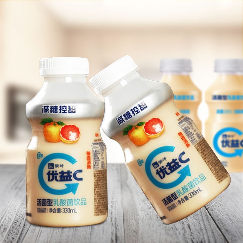 蒙牛優益c 活性乳酸菌發酵乳飲料 原味 330mlx10瓶 產發泡沫箱【yp】