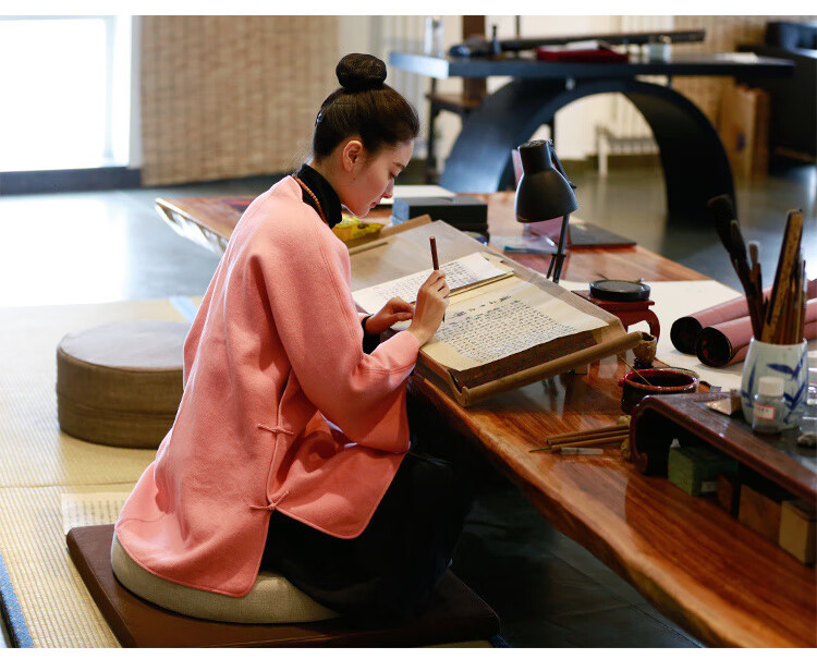 禅服女茶艺师秋冬服装佛笑缘秋冬季中国风茶服女禅意改良汉服外套女装