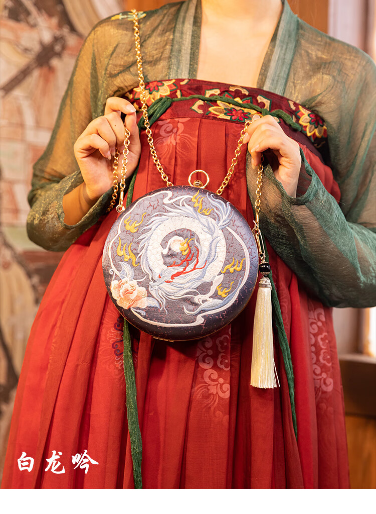 稻草人(mexican)新品汉服包包古风斜挎原创刺绣汉元素复古旗袍单肩包