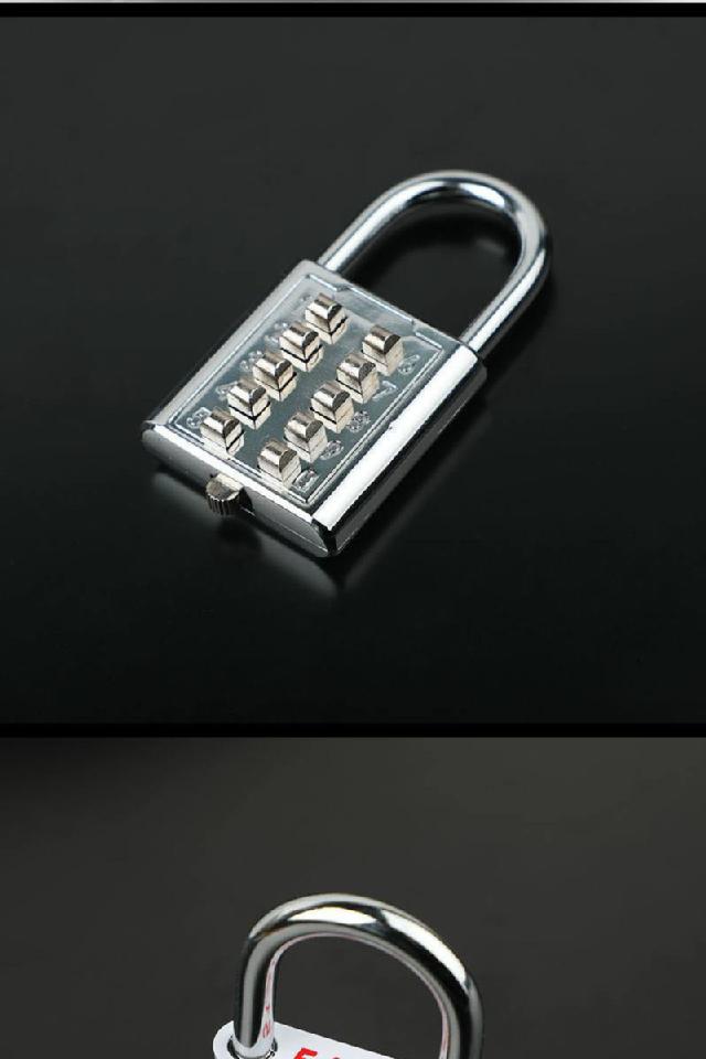 宿舍防盗锁小号锁头健身房柜子行李箱房门锁挂锁 6位 8位按键锁2个装