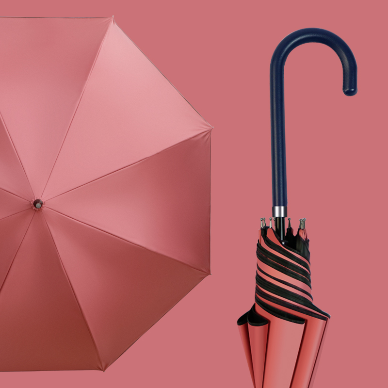 莫兰迪雨伞大号长柄莫兰迪雨伞女晴雨两用色遮阳伞黑胶太阳伞防晒紫外