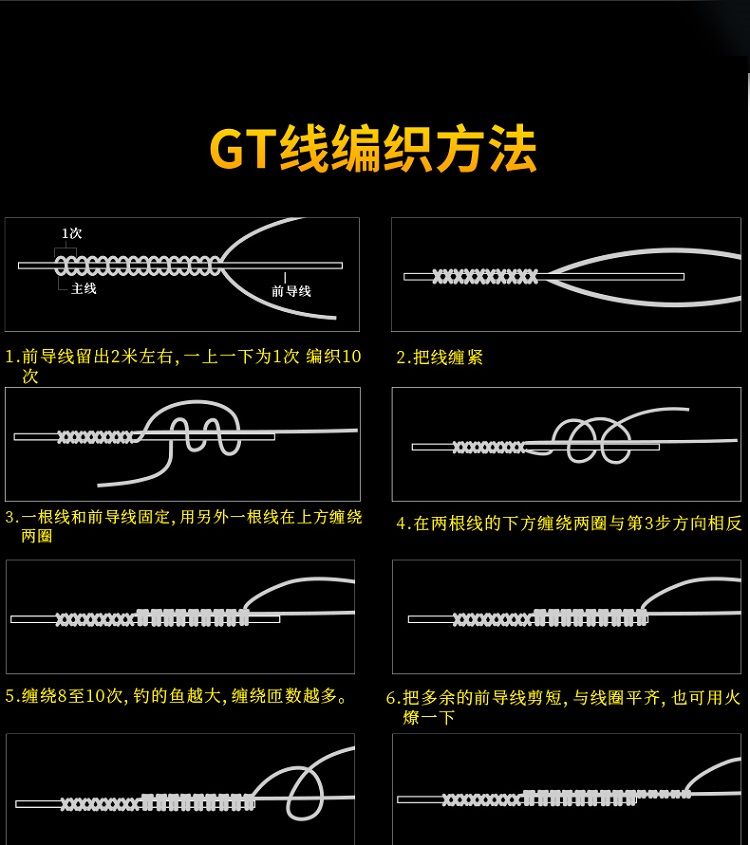 路亚前导线进口碳素套装鱼线主线拉力子线氟碳碳线海竿线 透明色 4号