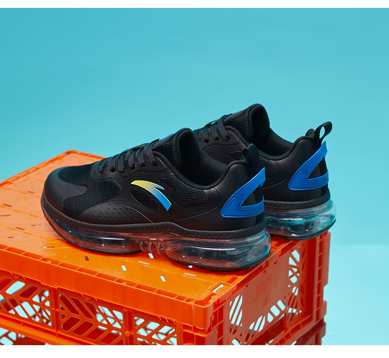 安踏气垫鞋男鞋2021秋季新款网面透气减震运动鞋全掌气垫跑步鞋男官方