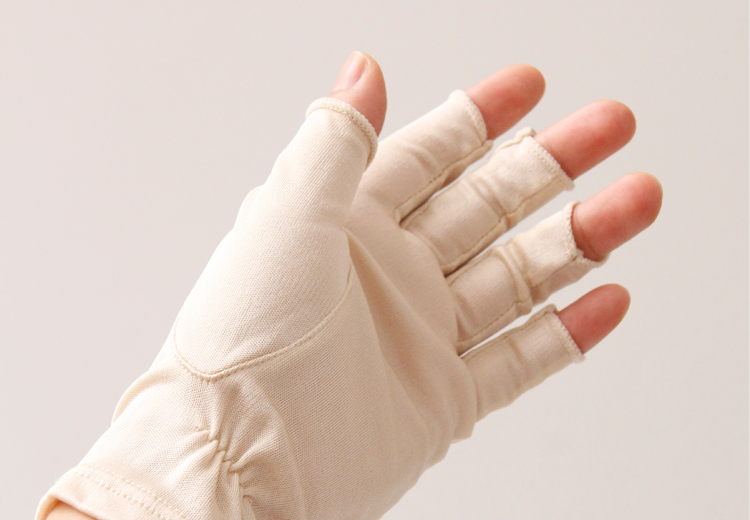 手套手膜含桑蚕丝夏季含真丝手套女防晒睡眠保湿夏天薄薄款护手美容