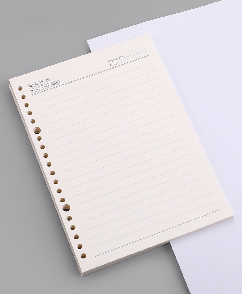 b5加厚活页纸九孔笔记本子替换本芯a4可拆卸活页本英语道林活页纸可爱