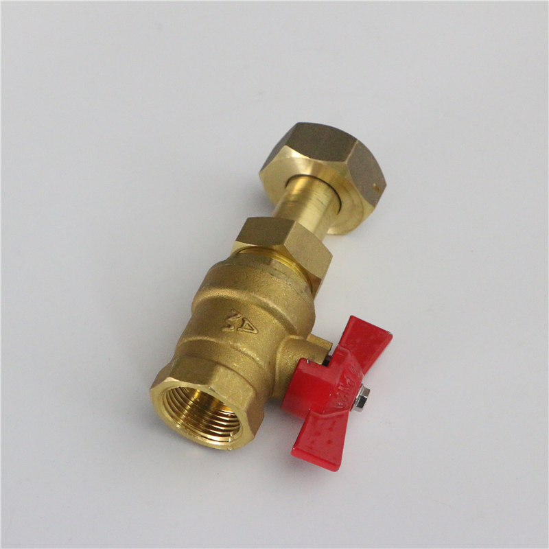 210黄铜加厚水表活接球阀蝶形开关家用水阀总阀水表接管球阀大小头