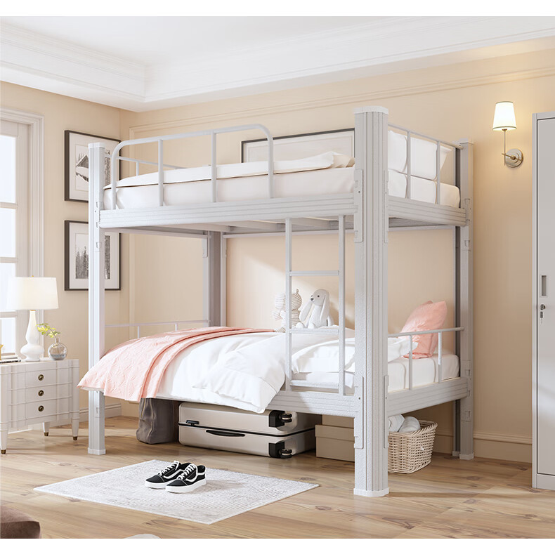 陌利铁艺上下双层床员工宿舍寝室上下铺铁架床加厚12米两层高低铁床