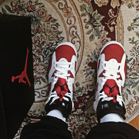 耐·克ni·ke官方旗舰自营捡漏新款aj6胭脂红黑红手稿燧石耐磨男女