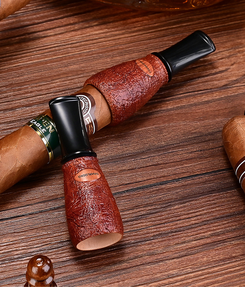 茄皇cigarking雪茄烟嘴循环使用石楠木材质男士专用高档雪茄烟嘴cly21