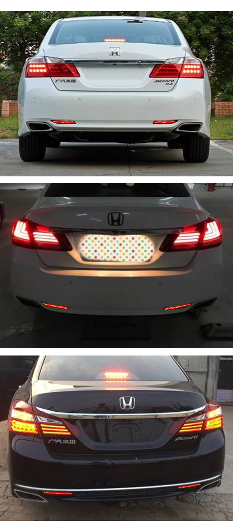 仓梵-适用14-15本田9代雅阁后杠灯小灯行车刹车转向牌照后雾灯尾灯改