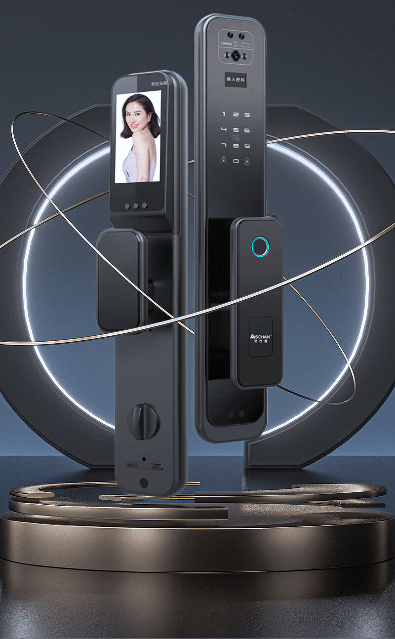 指纹锁家用防盗门智能锁人脸识别全自动猫眼监控电子密码锁糖蚁 【k9