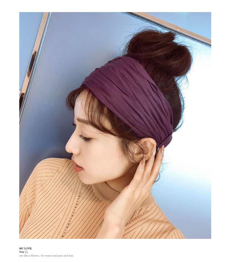 roundsinkchic风发带女韩国发饰网红秋冬短发头饰韩版简约布艺纯色