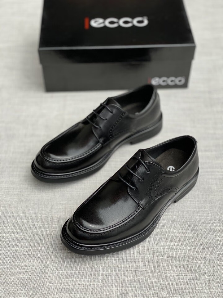 ecco爱步男鞋商务正装皮鞋一脚蹬牛皮德比鞋简约复古潮流休闲皮鞋 浅