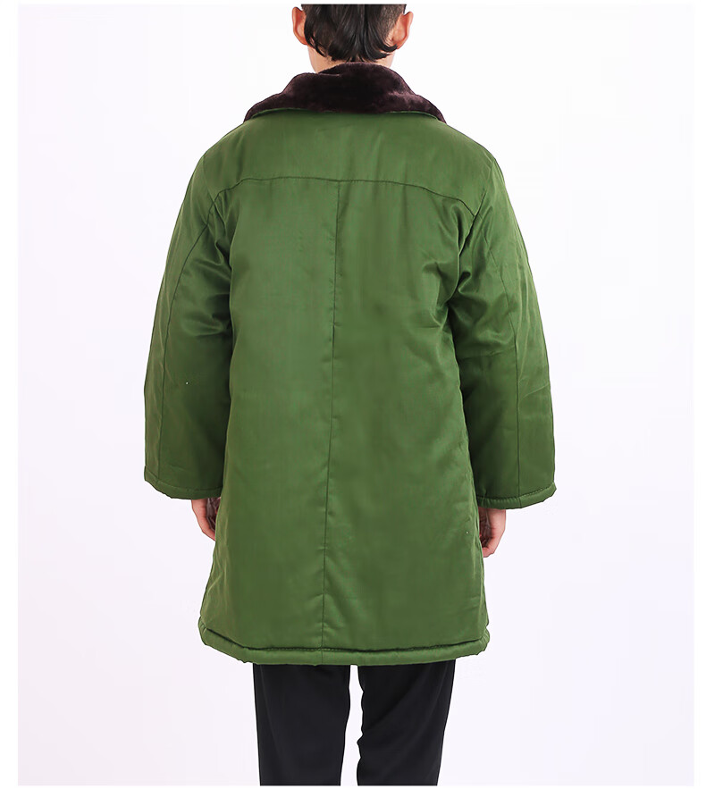 军棉袄陆军执勤服军棉大衣男冬季长款加厚防寒中长款东北劳保绿棉袄