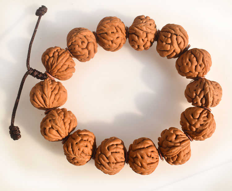 秦岭大龙纹核桃秦岭野生桃核桃胡手串龙纹核桃串男女款sn2259矮桩霸王