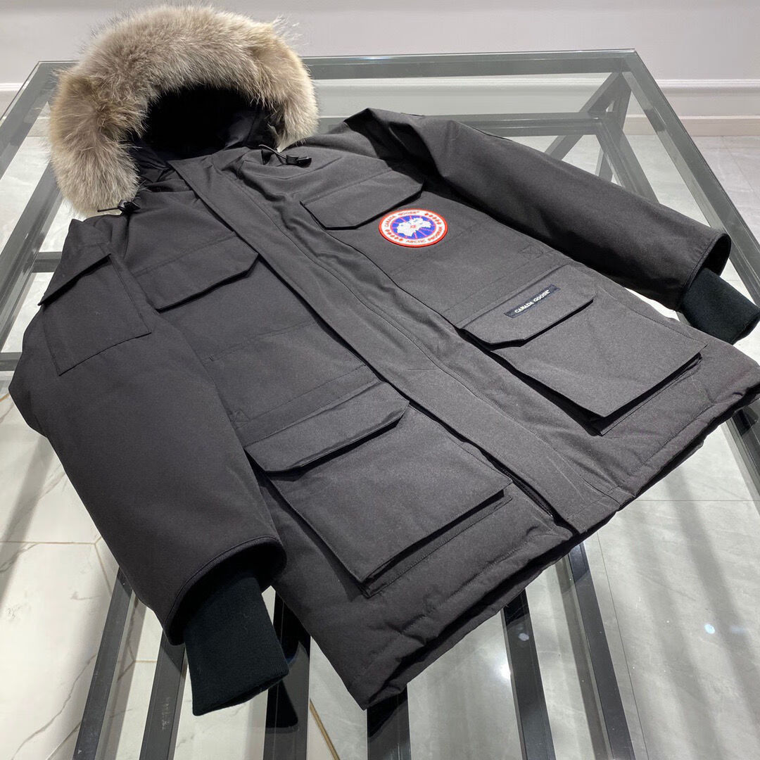 加拿大鹅羽绒服2021新款08远征款加拿大狼毛领羽绒服男女情侣羽绒