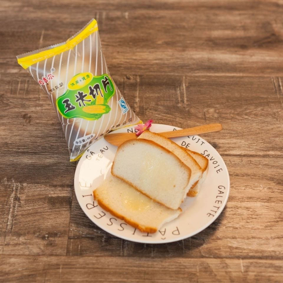玉米切片面包46g三层夹心早餐点心休闲代餐网红手撕口袋面包 玉米切片