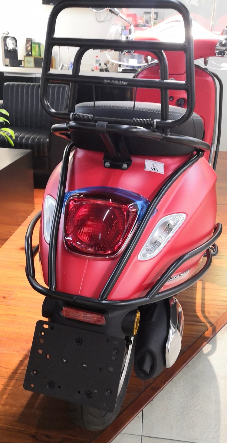 维斯帕改装vespa150 冲刺 春天 后保险杠黑色电镀 防摔护杠 黑色_前后