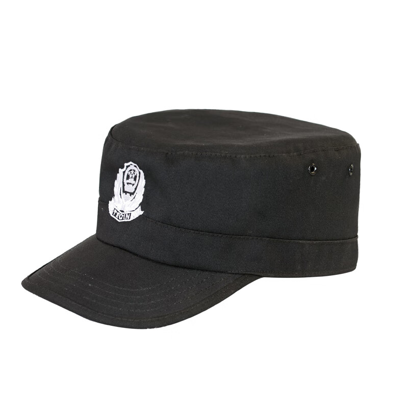 新款保安帽子黑色物业执勤作战作训帽工作帽夏季保安训练帽黑色刺绣帽