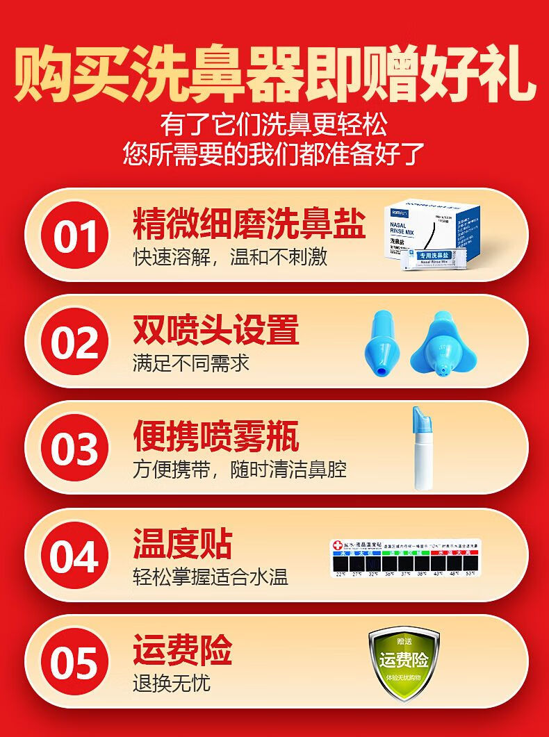 卓辰鼻炎洗鼻器沖洗器鼻腔洗鼻子神器洗鼻鹽生理鹽水兒童 300ml洗鼻器