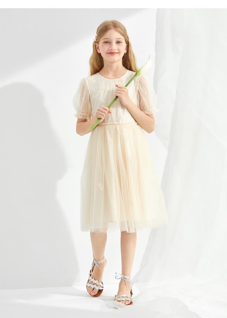 巴拉巴拉女童裙子儿童连衣裙2021新款夏装大童公主裙甜美纱裙韩版