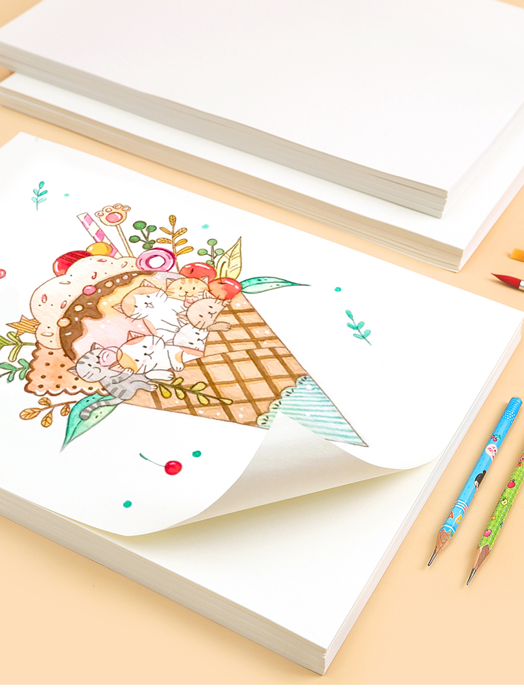 水粉纸素描纸水彩纸儿童美术绘画素描本白纸涂鸦纸铅画纸 固体水粉36