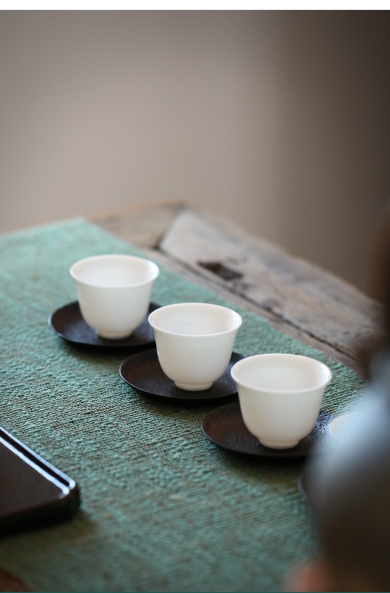 茶杯德化白瓷个人杯品茗杯小茶杯主人杯单杯薄胎陶瓷茶具礼品知音品香