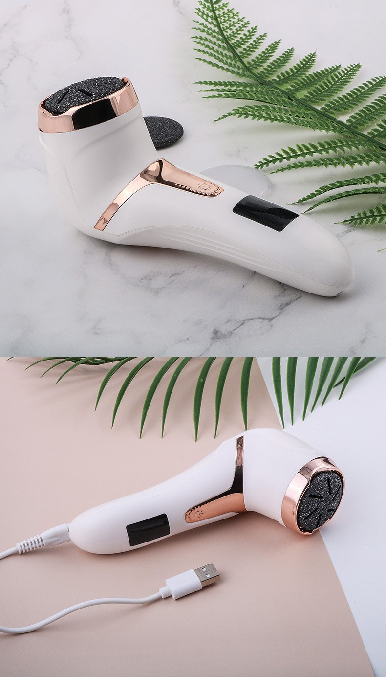 美杜强动力电动磨脚器去死皮老茧自动吸尘除皮屑搓脚板刮刨修脚刀套装