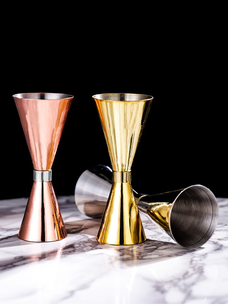 量酒器酒吧不锈钢量酒器鸡尾酒量杯调酒杯盎司杯带刻度调酒用具用品