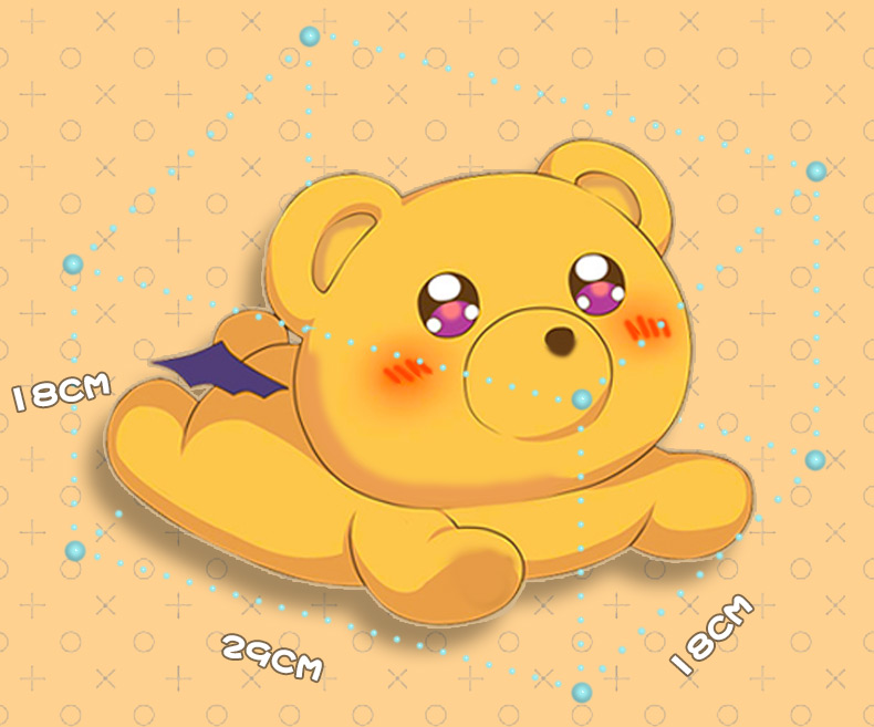 在魔王城说晚安周边 抱枕恶魔小熊公仔毛绒玩偶cos二次元动漫周边可爱