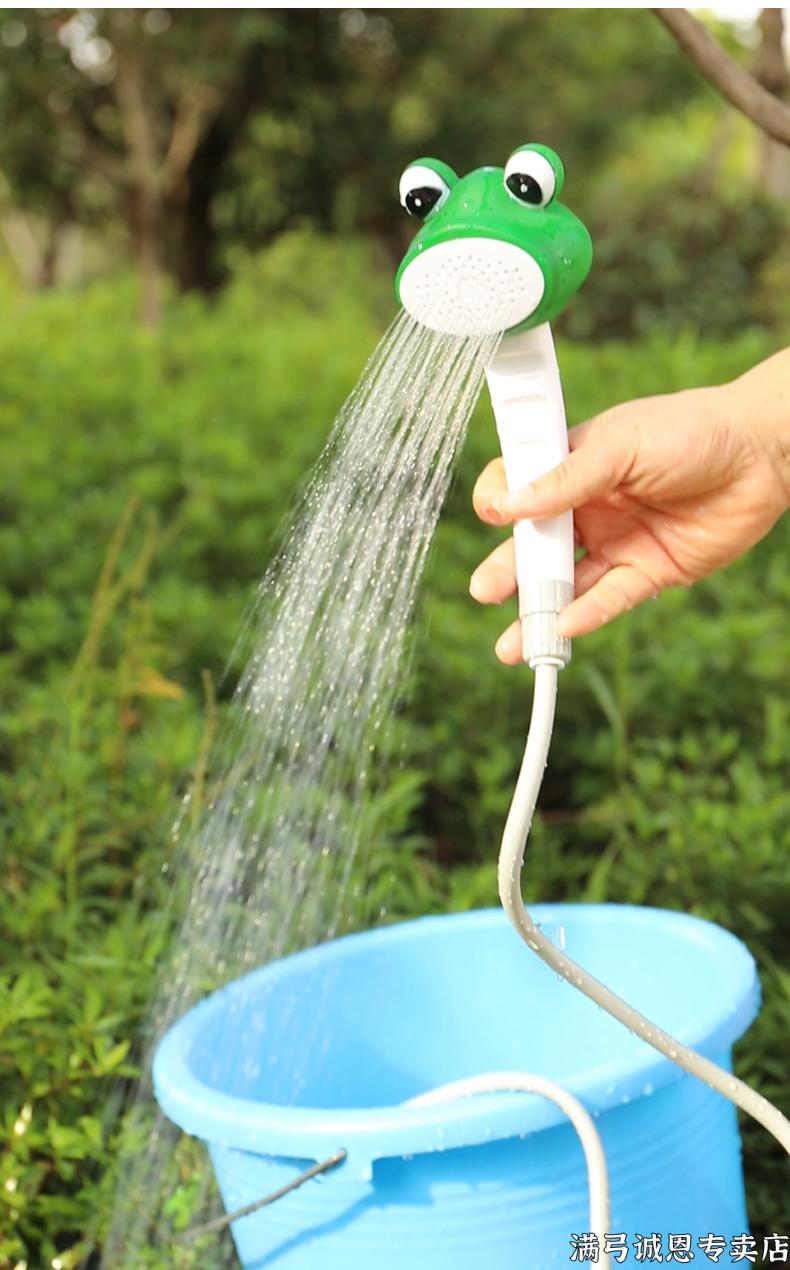 便携式花洒农村宿舍洗澡神器自吸式不插电租房简易淋浴器户外便携式电