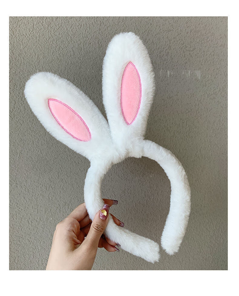 韩国网红可爱超萌兔耳朵发箍女学生洗脸化妆发卡卖萌卡通头箍头饰芭