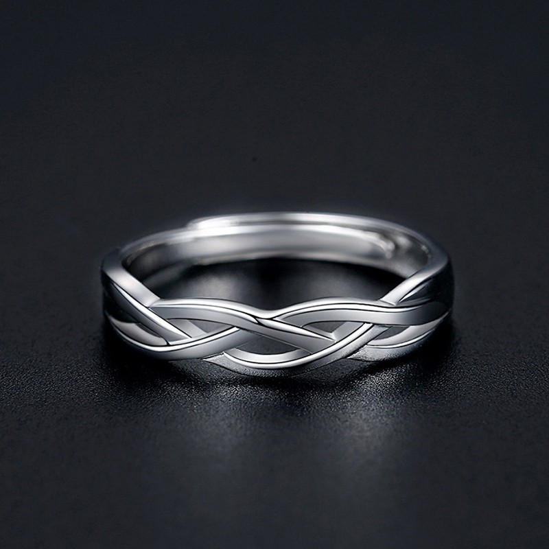 指环嘻哈霸气学生朋友独身主义尾戒简约个性交织尾戒 敬畏自由单身戒