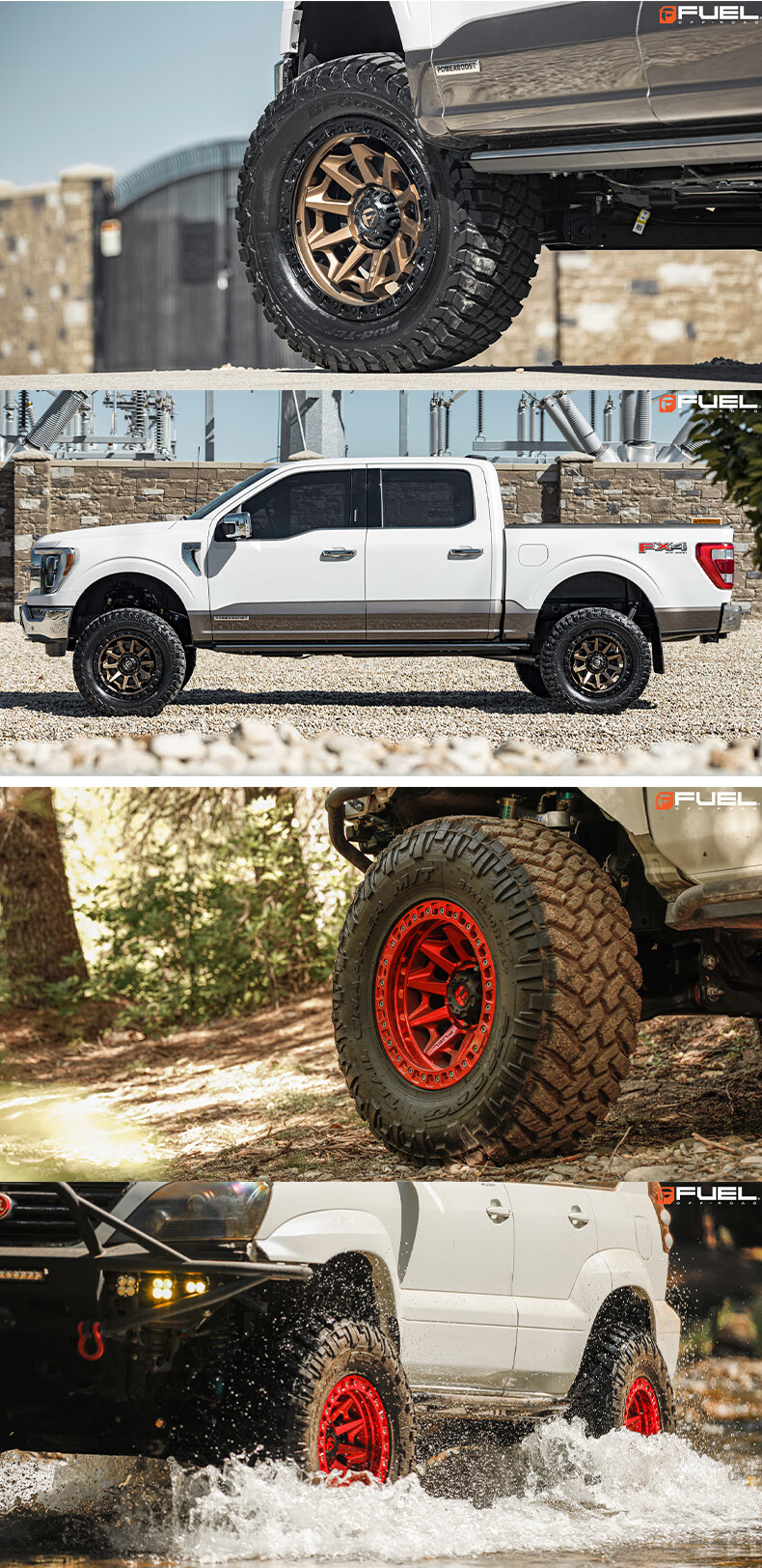 17 18寸fuel越野轮毂改装牧马人bj40陆巡dmax途乐y62普拉多fj霸道 d