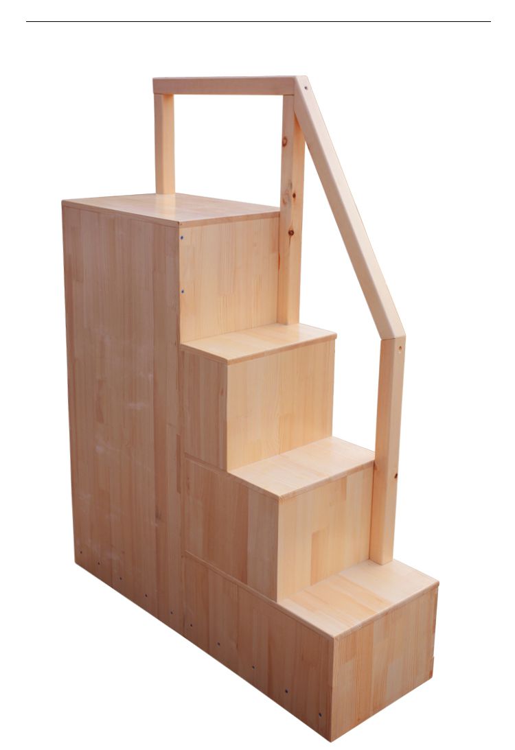 家用实木梯子木楼梯实木梯凳两用带抽屉收纳梯柜木抽屉床头柜多功能储