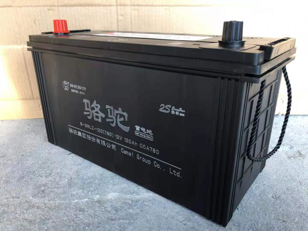 骆驼蓄电池12v120ah165a180200a货车农用发电机铅酸免维护12v电瓶6