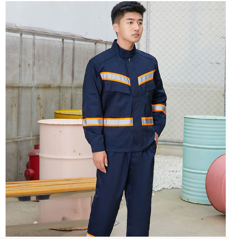 亨治工作服套装男长袖多反光条工程劳保服装物业电焊维修耐磨耐脏环卫