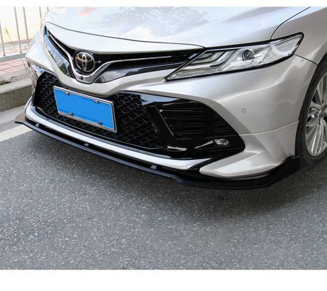 保险杠改装配件专用 八代凯美瑞二代前铲【亚光黑】-加宽原车螺丝孔位