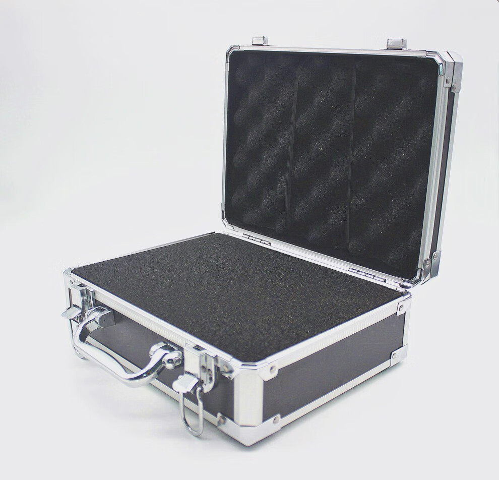 puze 手提密码箱小型铝合金密码箱手提箱证件收纳箱保险箱仪器设备