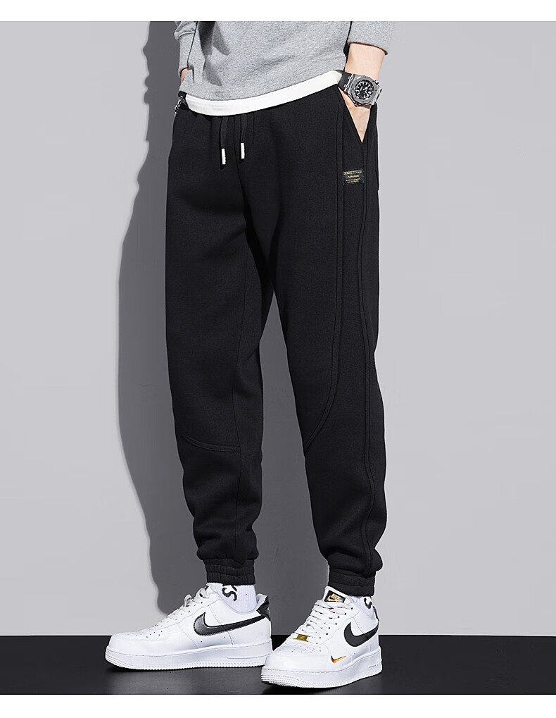 dk 卫裤男2022秋季新款宽松束脚哈伦裤潮流弹力百搭男士针织运动裤子