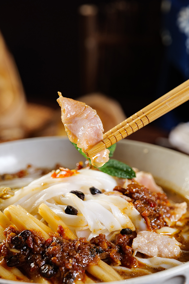 广西老友粉速食扁粉干米粉农家老友酱料调料包酸笋豆豉配料河粉干切粉