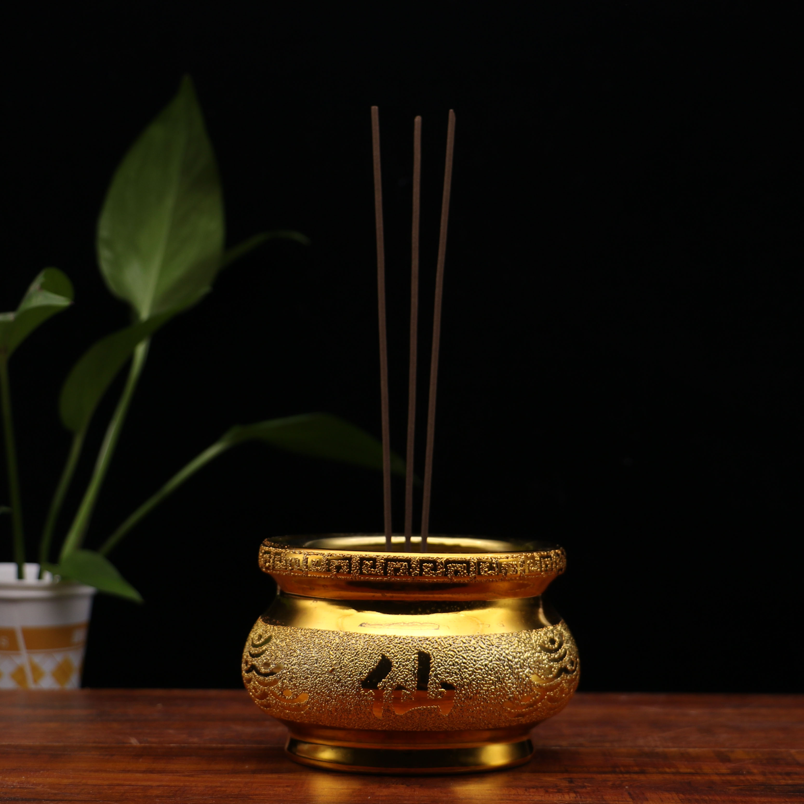 仙家供具 陶瓷香炉碗 沙金仙家香炉 有求必应供奉神仙香炉 保家仙