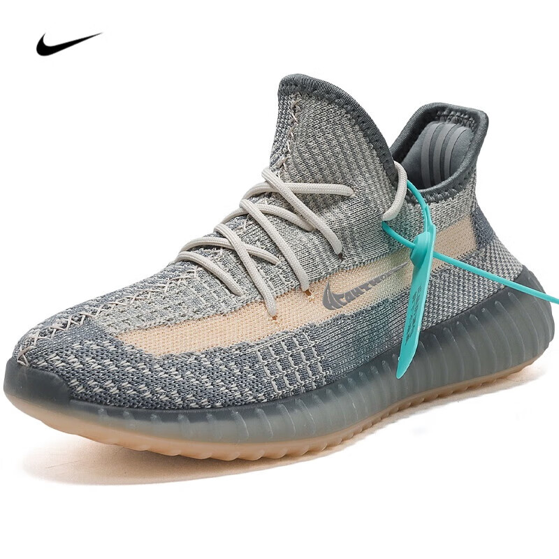 耐克椰子鞋350男鞋纯白冰淇淋官网夏季网鞋中大童透气运动鞋同款 yz