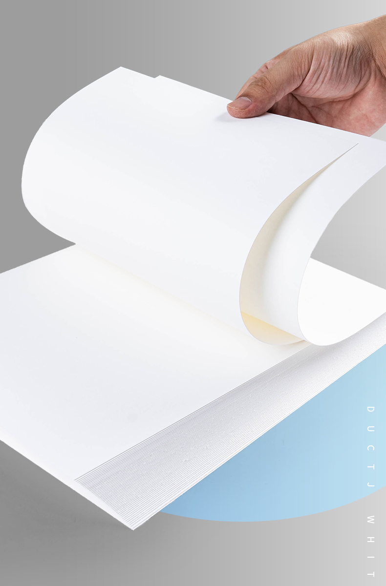 白卡纸荷兰白卡纸4k8ka4a3马克笔纸针管笔纸四开双面硬卡纸白色大张1k