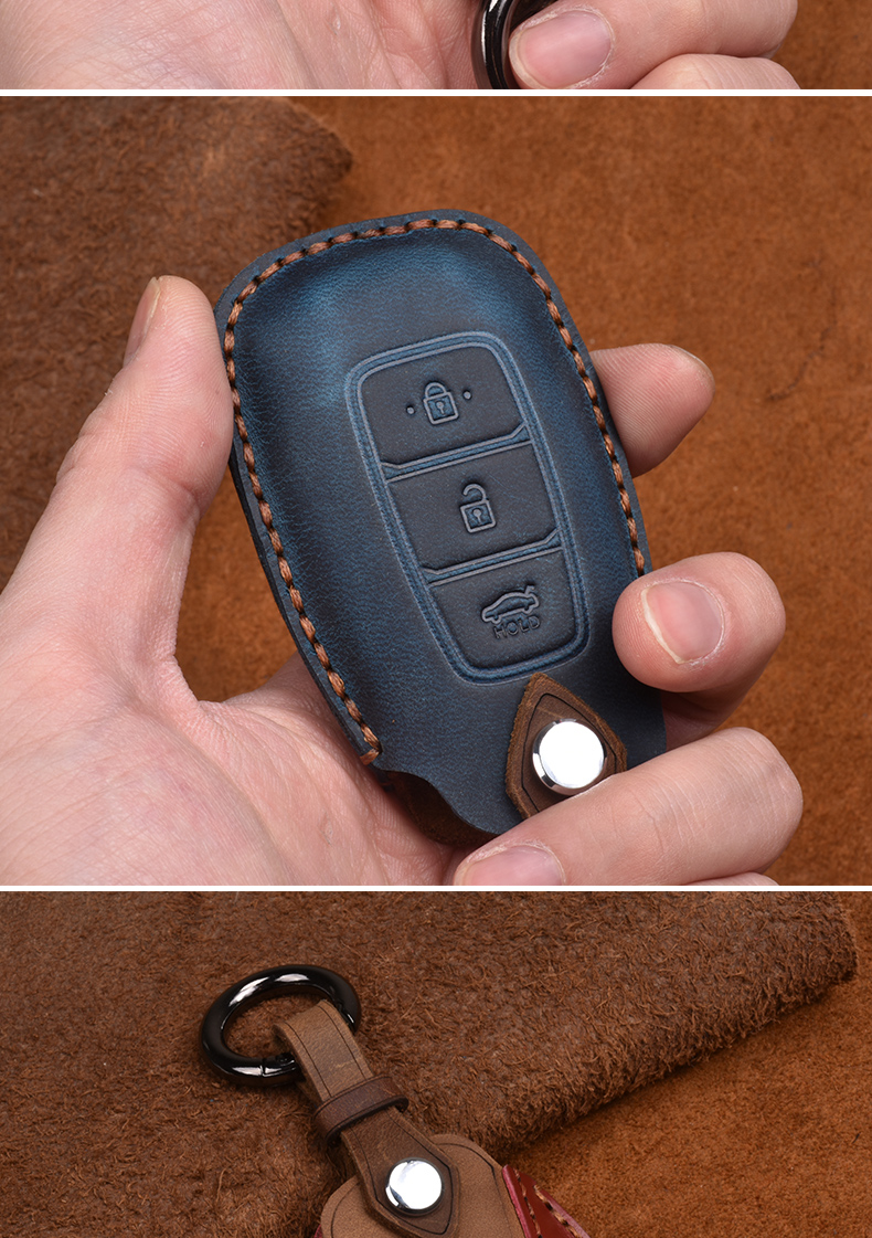 适用于第七代北京现代伊兰特钥匙套新款21款2021七代女7代包壳男 疯马