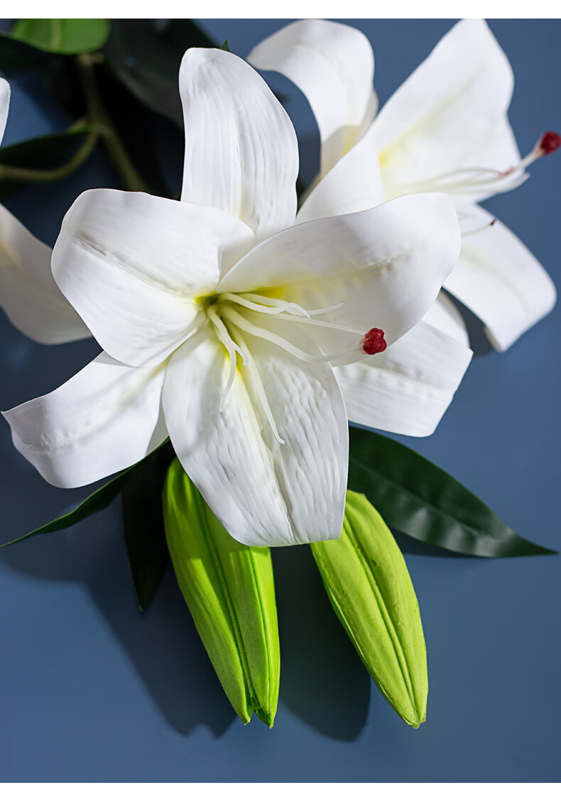 花束假花客厅餐桌摆花装饰干花茶几摆设件电视柜插花 粉色百合单枝