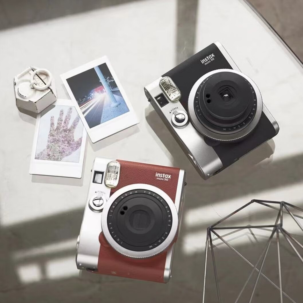 日本直邮 fujifilm instax富士拍立得迷你mini90相机相纸文艺复古 白